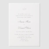 Amira Elegant Wedding Vellum Uitnodigingen (Voorkant)