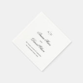 Amira White Elegant Huwelijk Servet (Hoek)