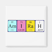 Amirah periodieke table name magnet (Voorkant)