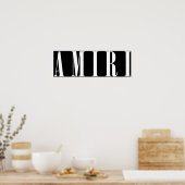 Amiri White Font Poster (Keuken)