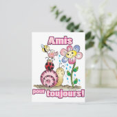 Amis pour toujours briefkaart (Staand voorkant)