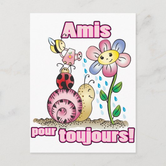 Amis pour toujours briefkaart (Voorkant)