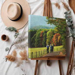 Amish Autumn Walk Canvas Afdruk