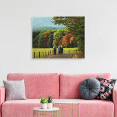 Amish Autumn Walk Canvas Afdruk (Insitu (Woonkamer))