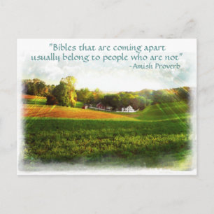 Amish Bible Briefkaart. Proverb.Winkelnaam toevoeg Briefkaart