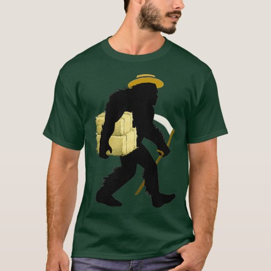 Amish Bigfoot Farming Sasquatch Farmer T-shirt (Voorkant)