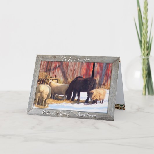 Amish Boerderij Kerst Kaarten (Voorkant)