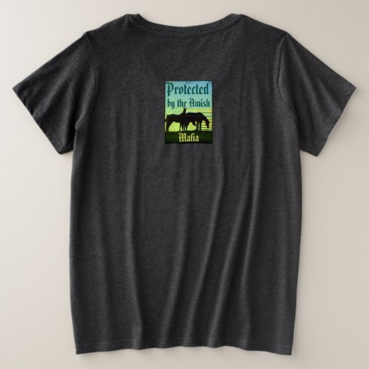 Amish Boerderij Life. Amish Sunset. Grote Maat T-shirt (Design achterkant)