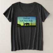 Amish Boerderij Life. Amish Sunset. Grote Maat T-shirt (Design voorkant)