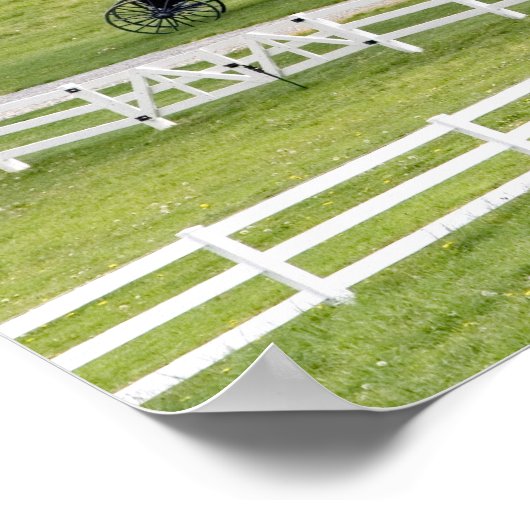 Amish boerderij met paard en buggy bij Berlijn, Poster (Hoek)