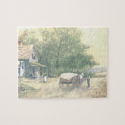  Amish Boerderij Scene Puzzle Legpuzzel (Horizontaal)