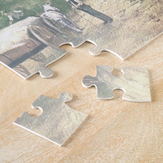 Amish Boerderij Scene Puzzle Legpuzzel (Zijkant)