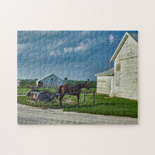 Amish Boerderij - Zo vreedzaam! Puzzel Legpuzzel (Horizontaal)