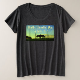 Amish Boerderijen Lititz Pa. Bezoek Lititz! Grote Maat T-shirt