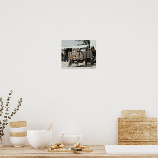 Amish Boy Waves Poster (Keuken)