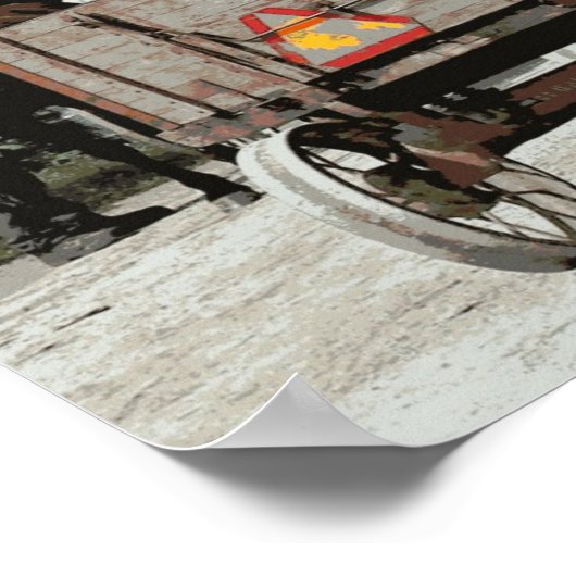 Amish Boy Waves Poster (Hoek)