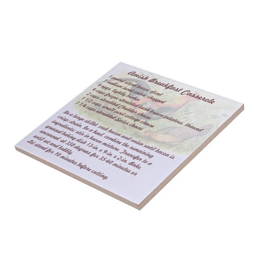 Amish Breakfast Casserole Tegeltje (Zijkant)