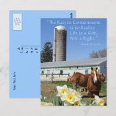 Amish Briefkaart Life is een cadeau. Voeg Jouw tek (Voorkant / Achterkant)