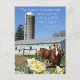 Amish Briefkaart Life is een cadeau. Voeg Jouw tek