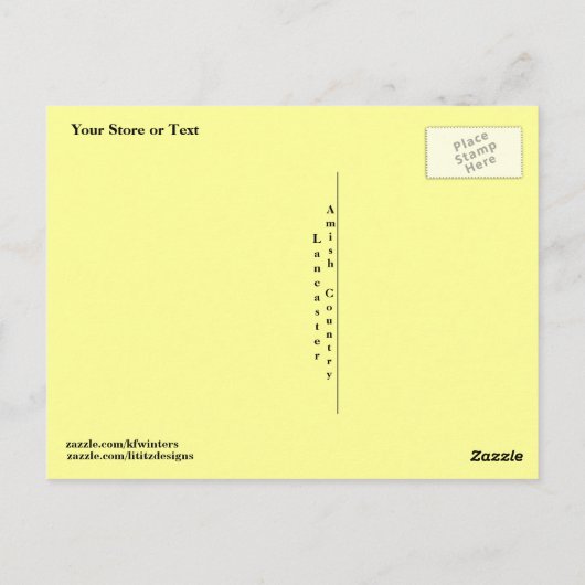 Amish Briefkaart Proverb-aanmoediging. Religie (Achterkant)