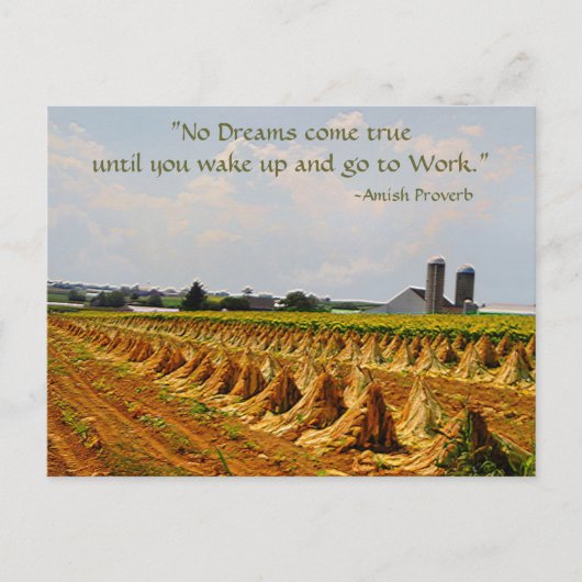Amish Briefkaart. Proverb. Dromen. BRIEFKAART 2 (Voorkant)