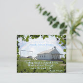 Amish Briefkaart, School House. JOUW TEKST TOEVOEG Briefkaart (Staand voorkant)