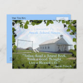 Amish Briefkaart, School House. JOUW TEKST TOEVOEG Briefkaart (Voorkant / Achterkant)
