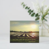 Amish Briefkaart. Spreekwoord. Dromen. Work. Brief Briefkaart (Staand voorkant)