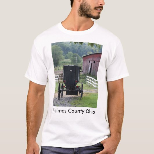 Amish Buggie - Holmes Co OH, Holmes County Ohio T-shirt (Voorkant)