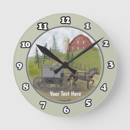 Amish Buggy Bezoek Klok (Voorkant)