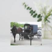 Amish Buggy Briefkaart (Staand voorkant)