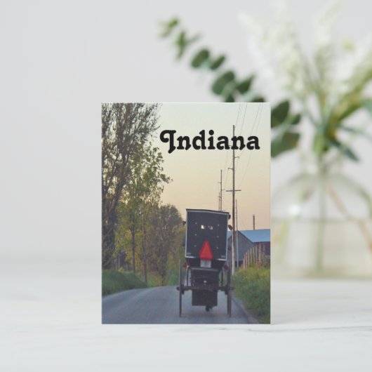 Amish Buggy Briefkaart (Staand voorkant)