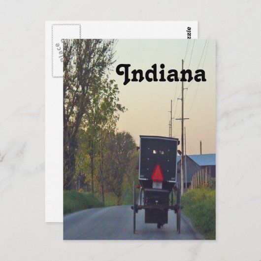 Amish Buggy Briefkaart (Voorkant / Achterkant)