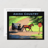 Amish Buggy Briefkaart (Voorkant / Achterkant)