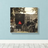 Amish Buggy Canvas Afdruk (Insitu (Houten vloer))
