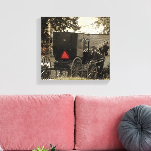 Amish Buggy Canvas Afdruk (Insitu (Woonkamer))