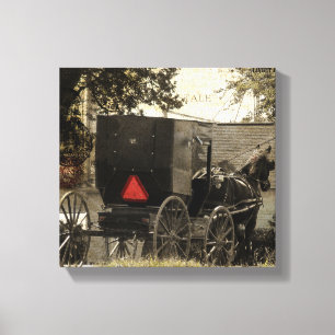 Amish Buggy Canvas Afdruk