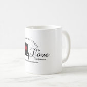 Amish buggy koffiekopje met bijbelvers koffiemok (Voorkant rechts)