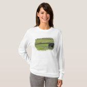 Amish buggy on boerderij lane, noordoost Ohio, T-shirt (Voorkant volledig)