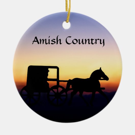 Amish Buggy Ride Keramisch Ornament (Voorkant)