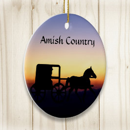 Amish Buggy Ride Keramisch Ornament