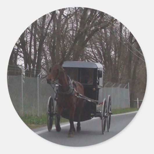 Amish Buggy Sticker (Voorkant)