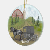 Amish Buggy terugkeer ornament (Links)
