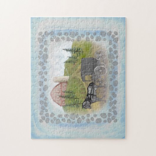 Amish Buggy Visiting Legpuzzel (Verticaal)