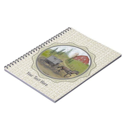 Amish Buggy Visiting Notitieboek (Linkerzijde)