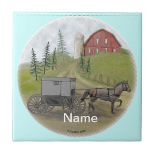 Amish Buggy Visiting tegel Tegeltje