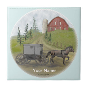 Amish Buggy Visiting tegel Tegeltje