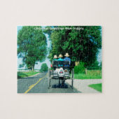 Amish Carriage Indiana. Jigzaag Puzzle Legpuzzel (Horizontaal)