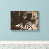 Amish Cart Wheels Grunge Canvas Afdruk (Insitu (Houten vloer))
