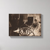 Amish Cart Wheels Grunge Canvas Afdruk (Voorkant)